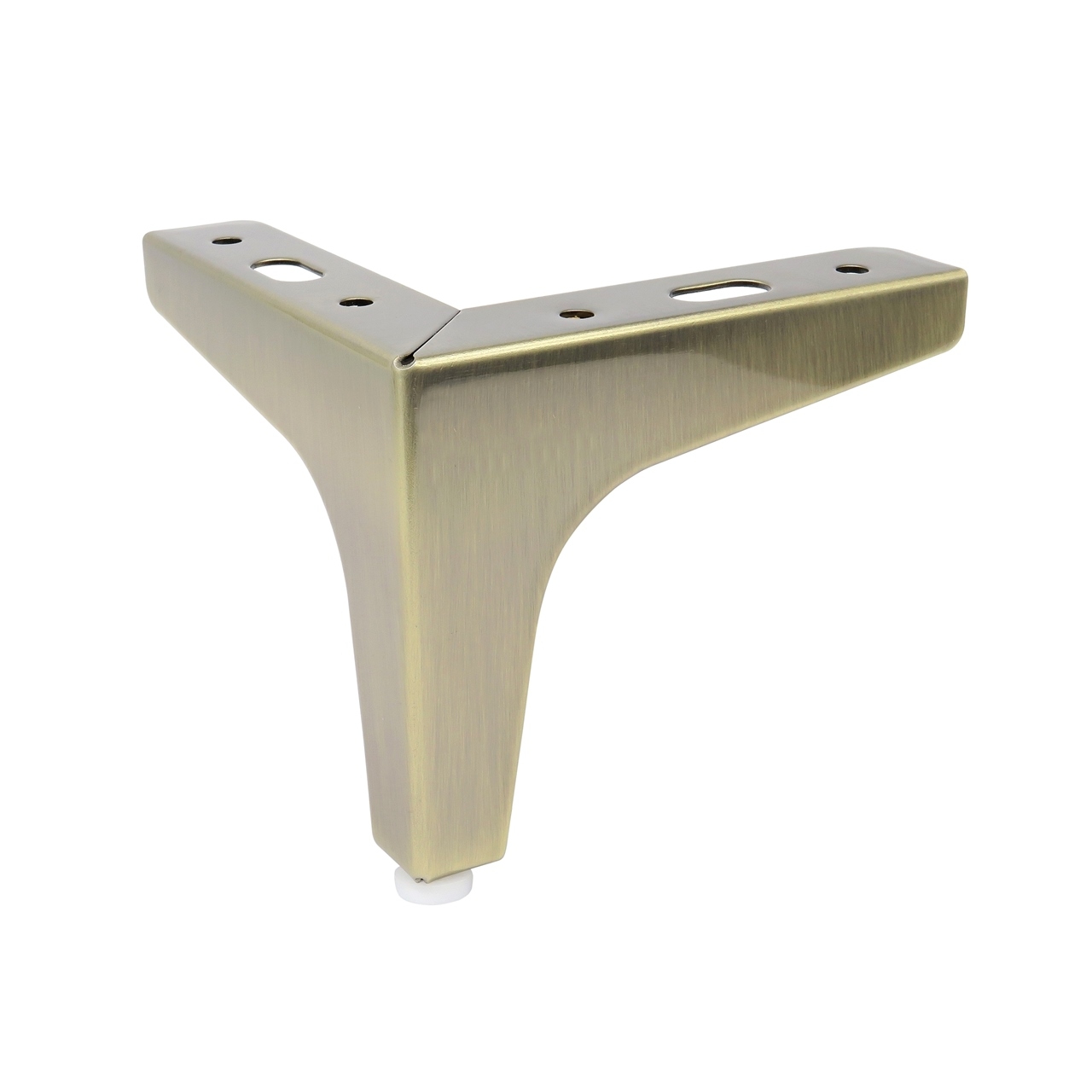 Noga do mebli, szafek, komód, stare złoto, szczotkowane, ozdobna, narożna 10 cm