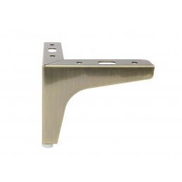 Noga do mebli, szafek, komód, stare złoto, szczotkowane, ozdobna, narożna 10 cm