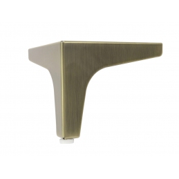 Noga do mebli, szafek, komód, stare złoto, szczotkowane, ozdobna, narożna 10 cm