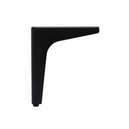 Noga do mebli, szafek, komód, czarna matowa, ozdobna, narożna 15 cm