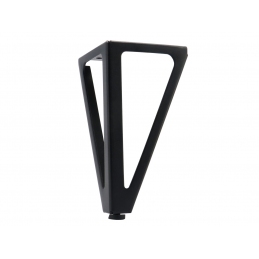 Noga do mebli, szafek, komód, czarna loftowa, ozdobna, narożna 15,5 cm