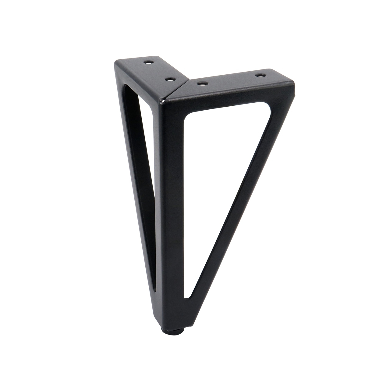 Noga do mebli, szafek, komód, czarna loftowa, ozdobna, narożna 15,5 cm