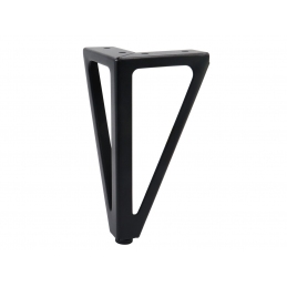 Noga do mebli, szafek, komód, czarna loftowa, ozdobna, narożna 15,5 cm