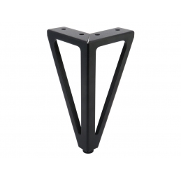 Noga do mebli, szafek, komód, czarna loftowa, ozdobna, narożna 15,5 cm