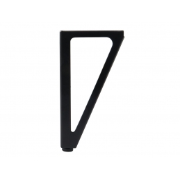 Noga do mebli, szafek, komód, czarna loftowa, ozdobna, narożna 15,5 cm