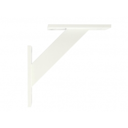 Wsporniki, podpórki półki. Białe, proste, metalowe,120 x 120, 2 szt.