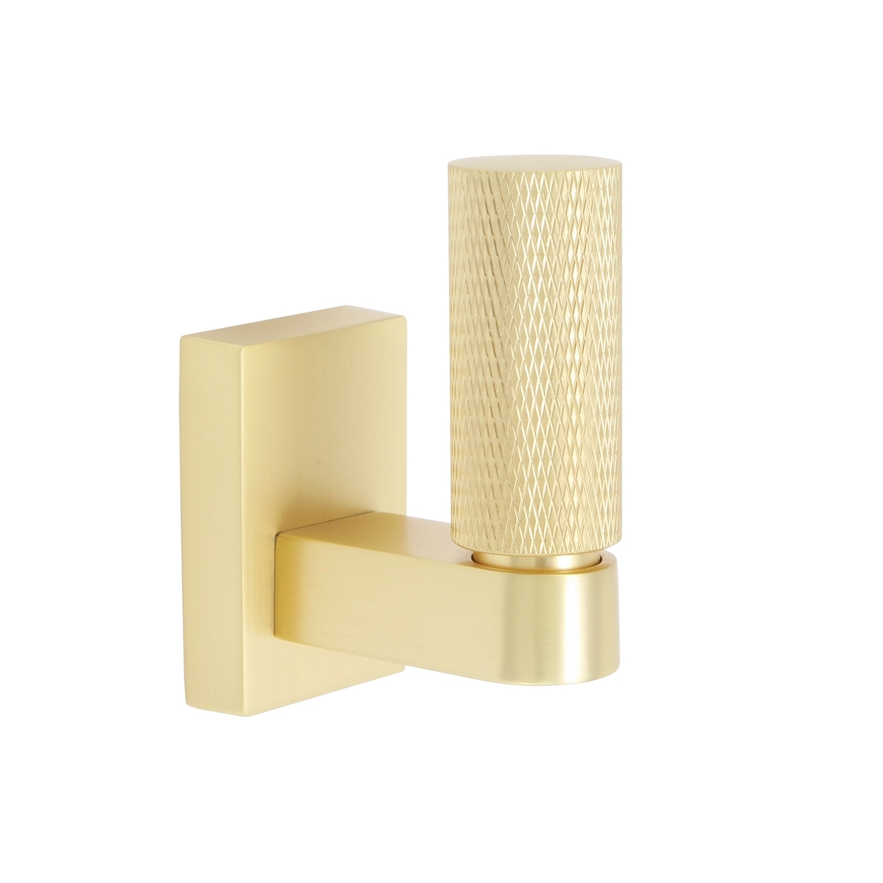 Wieszak na ubrania, meblowy, haczyk, podwójny, złoty radełkowany W038