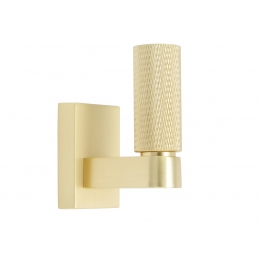 Wieszak na ubrania, meblowy, haczyk, podwójny, złoty radełkowany W038