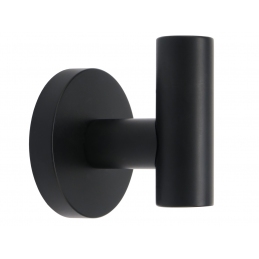 Wieszak na ubrania, meblowy, haczyk, pojedynczy, czarny matowy W037