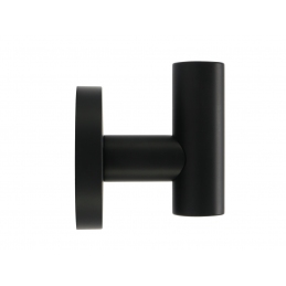 Wieszak na ubrania, meblowy, haczyk, pojedynczy, czarny matowy W037