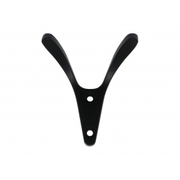 Wieszak na ubrania, meblowy, podwójny, czarny lofotwy W032