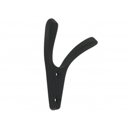 Wieszak na ubrania, meblowy, podwójny, czarny lofotwy W032