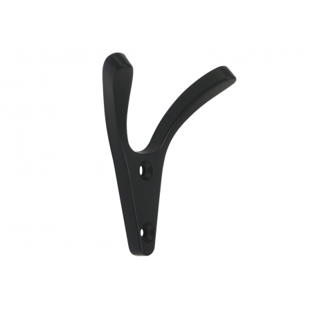 Wieszak na ubrania, meblowy, podwójny, czarny lofotwy W032