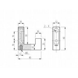 Wieszak na ubrania, meblowy, prostokątny haczyk, metalowy złoty miedziany W026