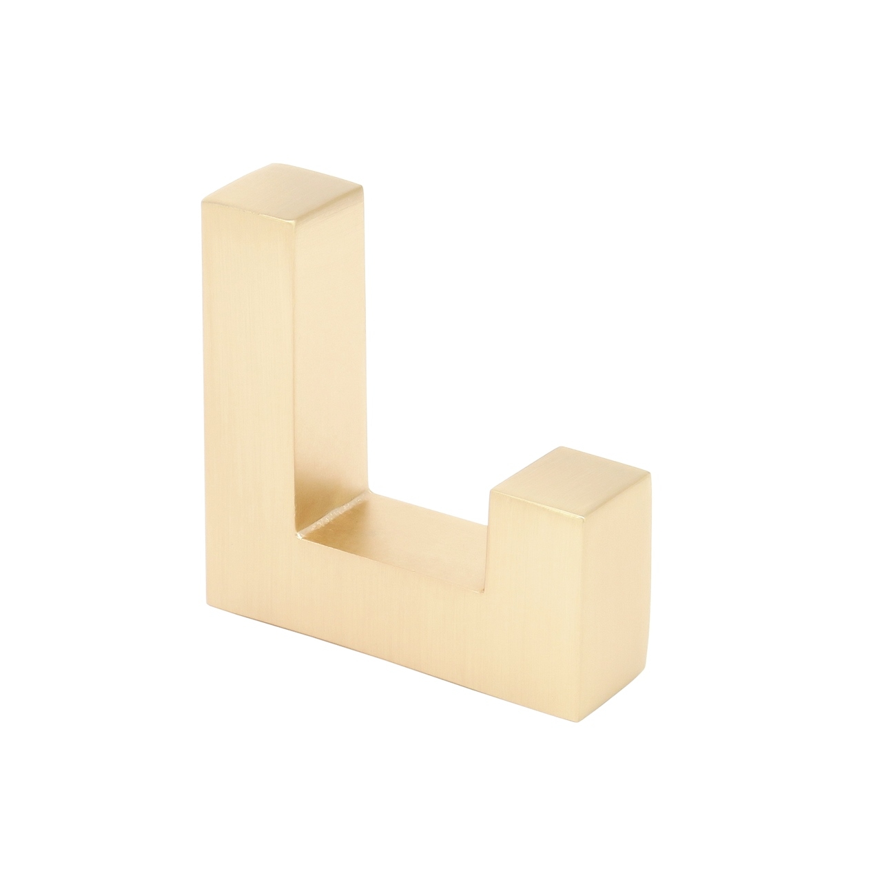 Wieszak na ubrania, meblowy, prostokątny haczyk, metalowy złoty miedziany W026