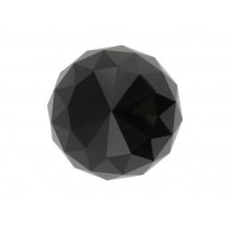 Gałka meblowa kryształowa czarna + chrom 40 mm 001-40