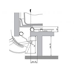 Pedał, stopka do wysuwania segregatora, szuflady. Czarny PEKA 09.04.05
