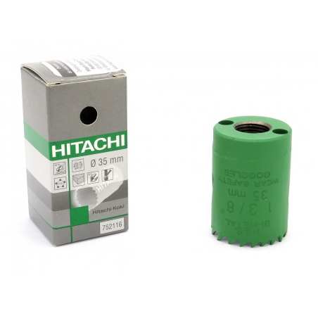 Otwornica HiKOKI 35 mm Bi-Metal HSS. Do drewna, metalu, g-k. HiKOKI 752116