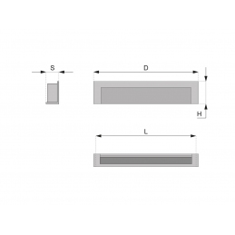 Uchwyt meblowy wpuszczany krawędziowy czarny 128 / 139 mm ATM UM-024