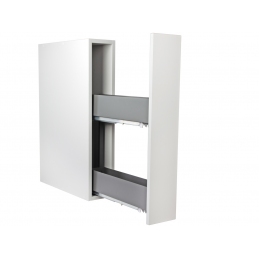 Wysuwany kosz cargo do szafki 15 cm, antracyt, 2 półki, lewy. SMARTT