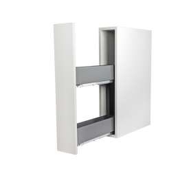 Wysuwany kosz cargo do szafki 15 cm, antracyt, 2 półki, prawy. SMARTT