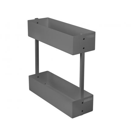 Wysuwany kosz cargo do szafki 20 cm, antracyt, 2 półki, lewy. SMARTT