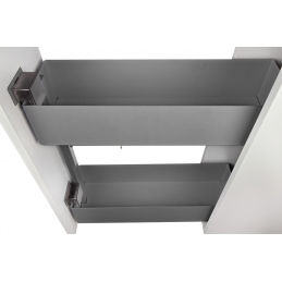 Wysuwany kosz cargo do szafki 20 cm, antracyt, 2 półki, prawy. SMARTT