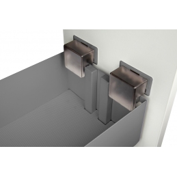 Wysuwany kosz cargo do szafki 25 cm, z hamulcem, szary antracyt, 2 półki, z matą. Smartt