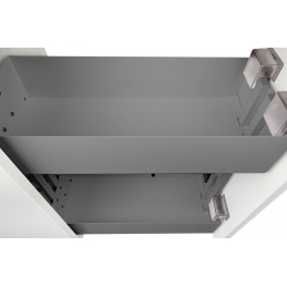 Wysuwany kosz cargo do szafki 30 cm, z hamulcem, szary antracyt, 2 półki, z matą. Smartt