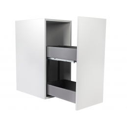 Wysuwany kosz cargo do szafki 50 cm, z hamulcem, szary antracyt, 2 półki, z matą. Smartt