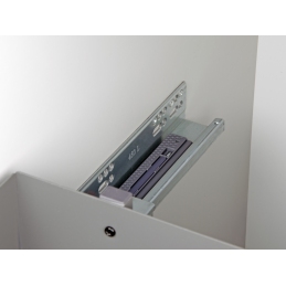 Wysuwany kosz cargo do szafki 50 cm, z hamulcem, szary antracyt, 2 półki, z matą. Smartt