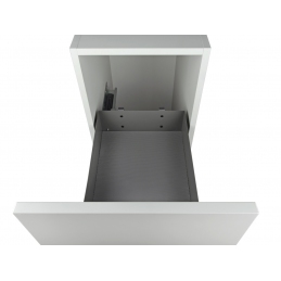 Wysuwany kosz cargo do szafki 50 cm, z hamulcem, szary antracyt, 2 półki, z matą. Smartt