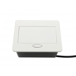 Gniazdo wpuszczane w blat, otwierane, białe 2x230V +kabel, Box Mini