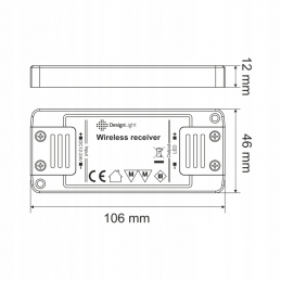 Włącznik / wyłącznik zdalny, ze ściemniaczem do LED. Mały, estetyczny, RF 10m, 96W 12V UFO