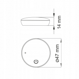 Włącznik / wyłącznik zdalny, ze ściemniaczem do LED. Mały, estetyczny, RF 10m, 96W 12V UFO