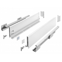 Szuflady Axis Pro GTV białe. 35, 40, 45, 50, 55 cm, niskie H84, cichy domyk, cienkościenne, 40 kg