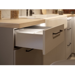 Szuflady Axis Pro GTV białe. 35, 40, 45, 50, 55 cm, H116, cichy domyk, cienkościenne, 40 kg