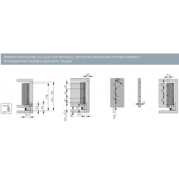 Szuflady Axis Pro GTV białe. 35, 40, 45, 50, 55 cm, wysokie, H167, cichy domyk, cienkościenne, 40 kg