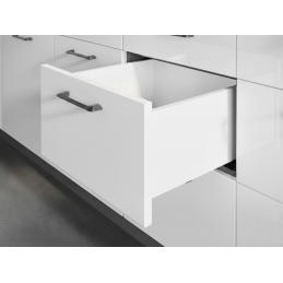 Szuflady Axis Pro GTV białe. 35, 40, 45, 50, 55 cm, bardzo wysokie, H199, cichy domyk, cienkościenne, 40 kg