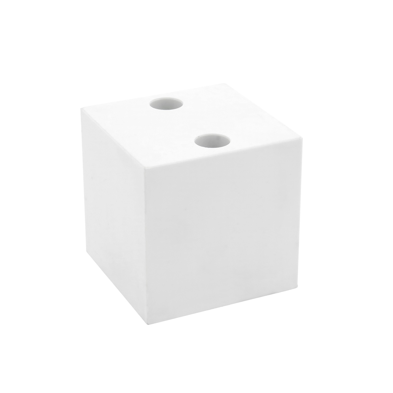 Nóżka meblowa, stopka, sześcian, wytrzymała, biała, 50 x 50 x 50