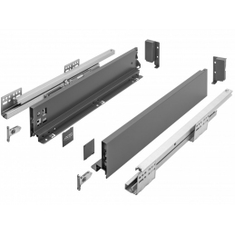 Szuflady Axis Pro GTV. 35, 40, 45, 50, 55 cm, H84, cichy domyk, antracyt, cienkościenne, 40 kg