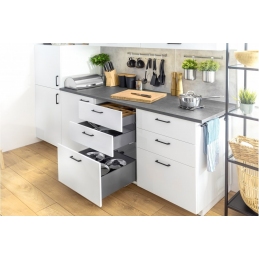 Szuflady Axis Pro GTV 35, 40, 45, 50, 55 cm, H116, cichy domyk, antracyt cienkościenne, 40 kg