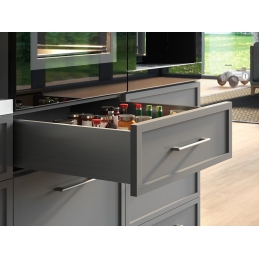 Szuflady Axis Pro GTV 35, 40, 45, 50, 55 cm, H116, cichy domyk, antracyt cienkościenne, 40 kg