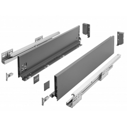 Szuflady Axis Pro GTV 35, 40, 45, 50, 55 cm, H116, cichy domyk, antracyt cienkościenne, 40 kg