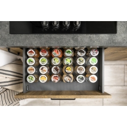 Szuflady Axis Pro GTV 35, 40, 45, 50, 55 cm, H167, antracyt, cichy domyk, cienkościenne, 40 kg