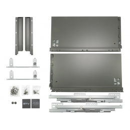 Szuflady Axis Pro GTV. 35, 40, 45, 50, 55 cm, H199, antracyt, cichy domyk, cienkościenne, 40 kg