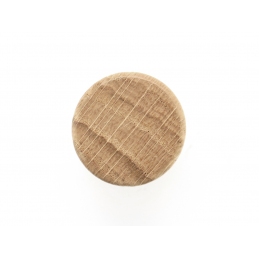 Gałka meblowa drewniana, wieszak. Dąb, okrągła, 30x25 mm,  G97