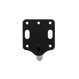 Nóżka czarna, ozdobna, skośna, metalowa do szafki, mebli tapicerowanych 15,3 cm