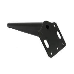 Nóżka czarna, ozdobna, skośna, metalowa do szafki, mebli tapicerowanych 15,3 cm