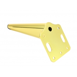 Nóżka złota, ozdobna, skośna, metalowa do szafki, mebli tapicerowanych 15.3 cm